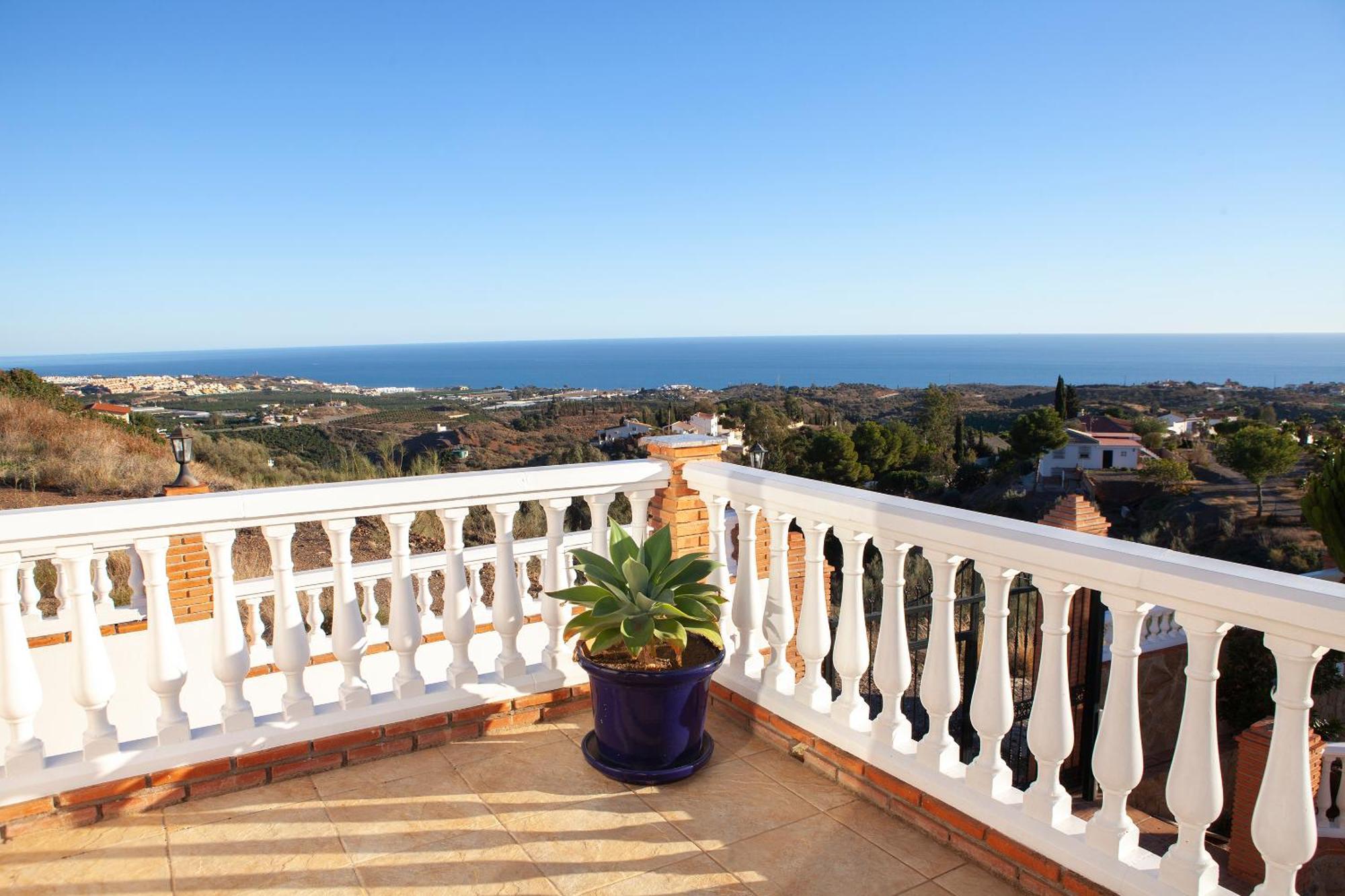 Villa El Palomar Azul With Pool And Sea View Benajarafe Exterior foto